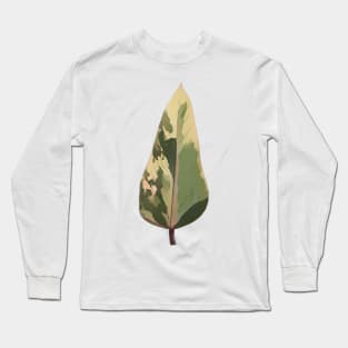 Colorful Strawberry Shake Philodendron Design Long Sleeve T-Shirt